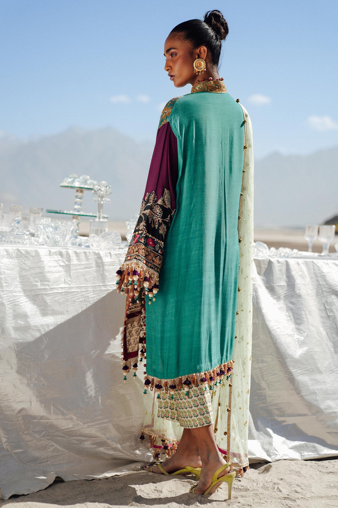 Sana Safinaz | Winter Shawl 24 | S241-004A-3CP by Sana Safinaz - Designer Dress - Type: Ladies Clothes - Available at Sana Yasir - 100% Original