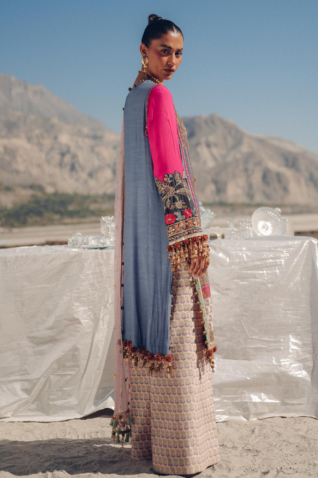 Sana Safinaz | Winter Shawl 24 | S241-004B-3CP by Sana Safinaz - Designer Dress - Type: Ladies Clothes - Available at Sana Yasir - 100% Original