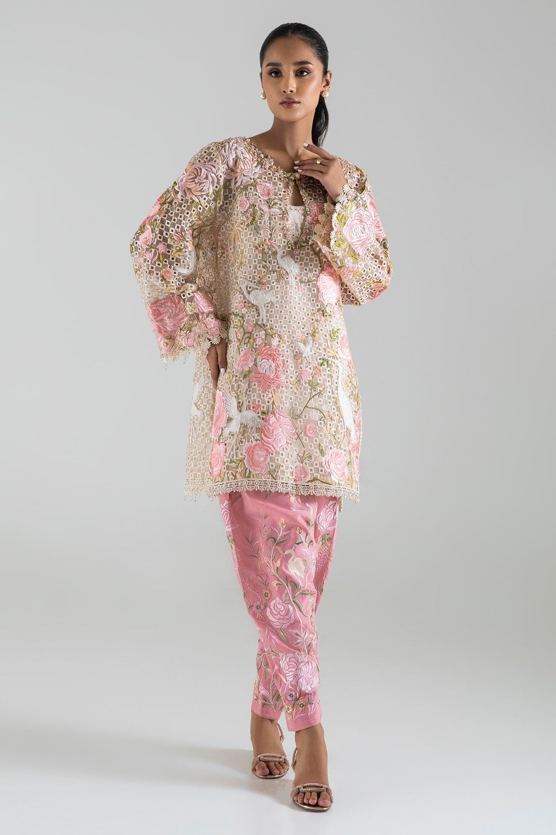 Sana Safinaz | Luxury Pret | SS24FOR223P2T by Sana Safinaz - Designer Dress - Type: Ladies Clothes - Available at Sana Yasir - 100% Original