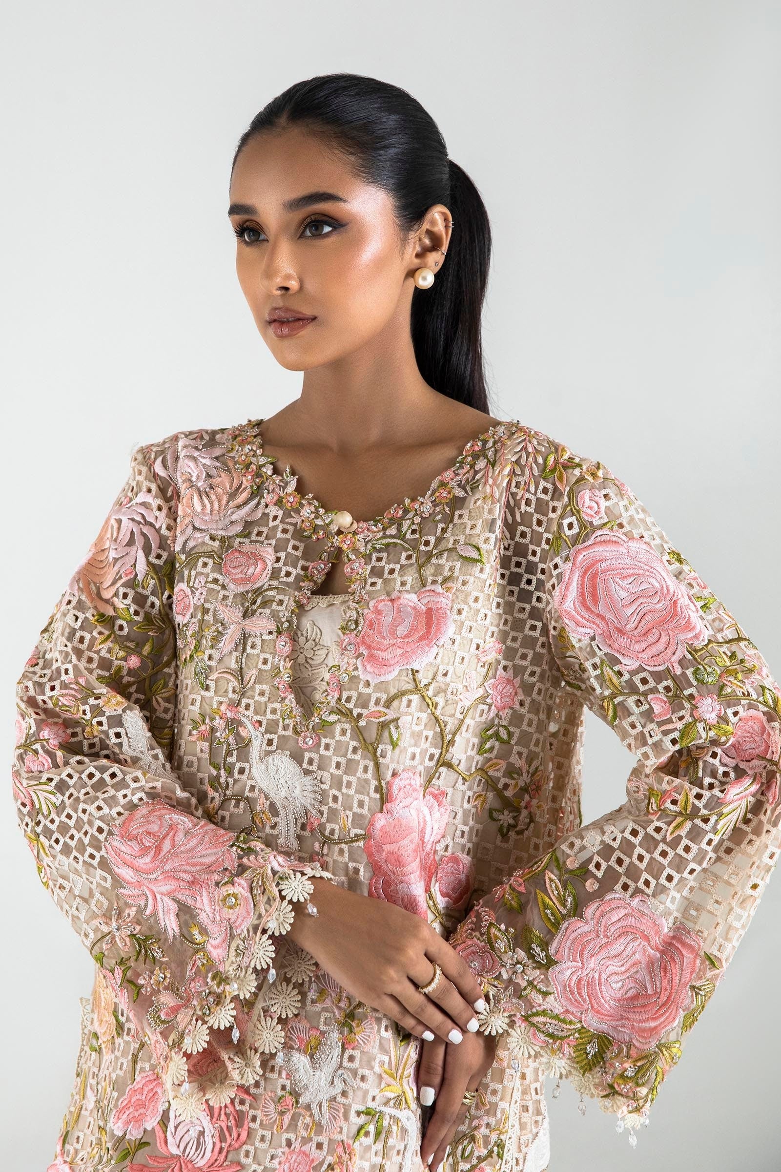 Sana Safinaz | Luxury Pret | SS24FOR223P2T by Sana Safinaz - Designer Dress - Type: Ladies Clothes - Available at Sana Yasir - 100% Original