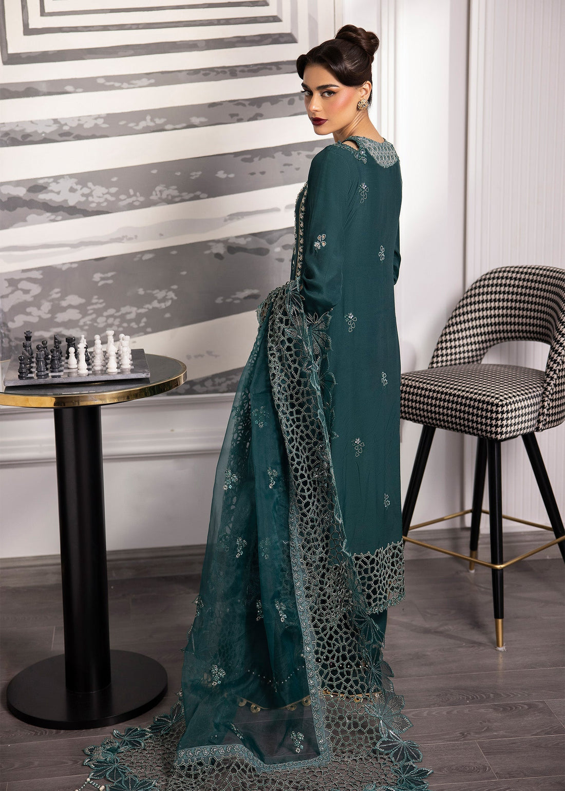 Sardinia | La More 24 | Emerald Night by Sardinia - Designer Dress - Type: Ladies Clothes - Available at Sana Yasir - 100% Original