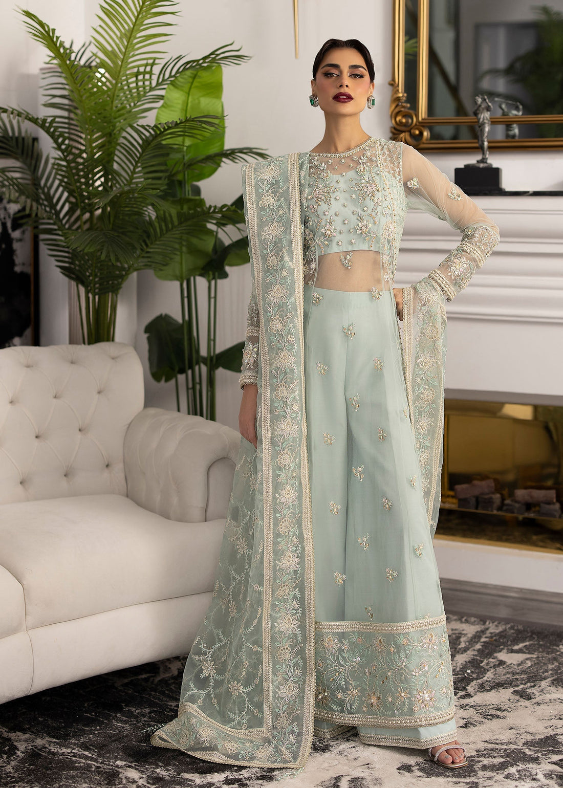 Sardinia | La More 24 | Ocean Mist by Sardinia - Designer Dress - Type: Ladies Clothes - Available at Sana Yasir - 100% Original