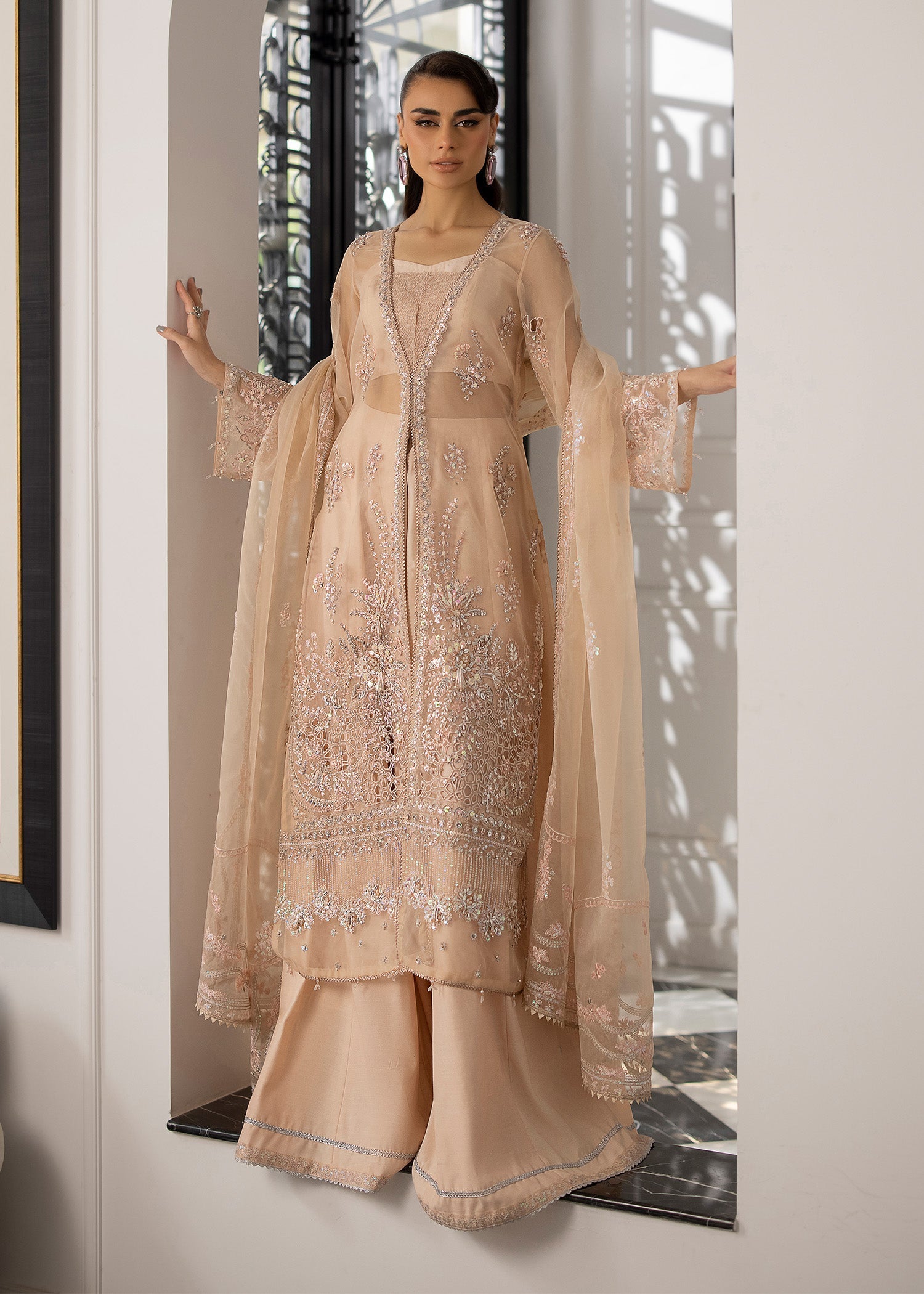 Sardinia | La More 24 | Peach Blossom by Sardinia - Designer Dress - Type: Ladies Clothes - Available at Sana Yasir - 100% Original