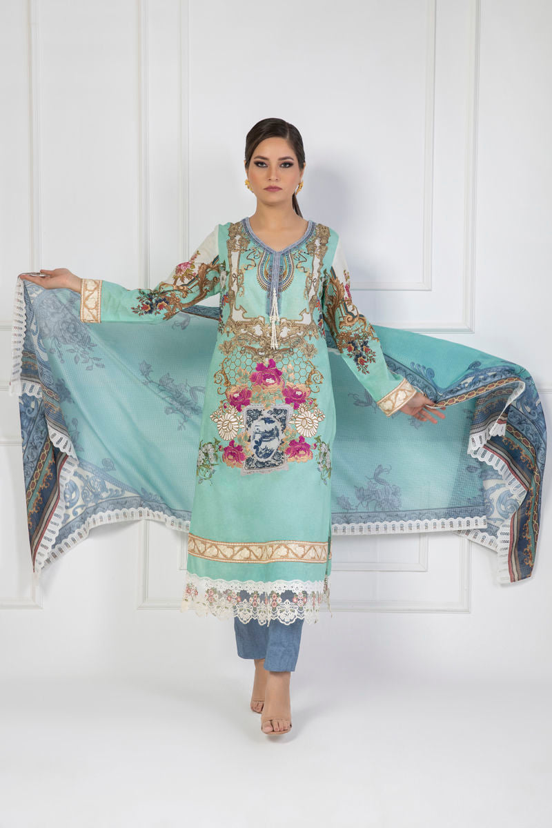 Shamaeel Ansari | Lawn 24 | LV112 by Shamaeel Ansari - Designer Dress - Type: Luxury - Available at Sana Yasir - 100% Original