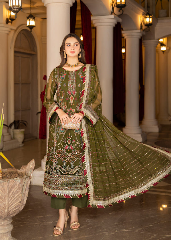 Strawberry | Rimjhim Chiffon Collection | FLS-RJ-002 by Strawberry - Designer Dress - Type: Formal - Available at Sana Yasir - 100% Original