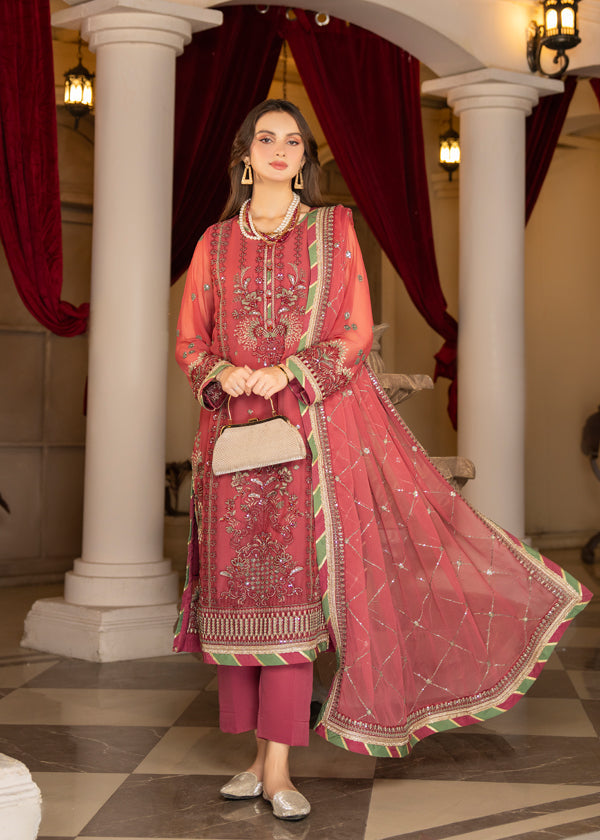 Strawberry | Rimjhim Chiffon Collection | FLS-RJ-003 by Strawberry - Designer Dress - Type: Formal - Available at Sana Yasir - 100% Original