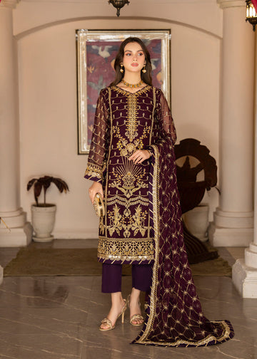 Strawberry | Rimjhim Chiffon Collection | FLS-RJ-004 by Strawberry - Designer Dress - Type: Formal - Available at Sana Yasir - 100% Original