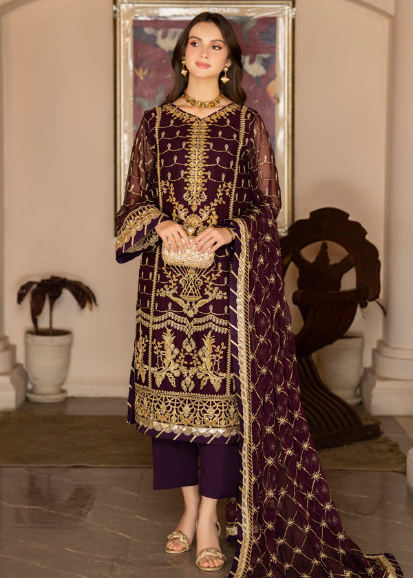 Strawberry | Rimjhim Chiffon Collection | FLS-RJ-004 by Strawberry - Designer Dress - Type: Formal - Available at Sana Yasir - 100% Original
