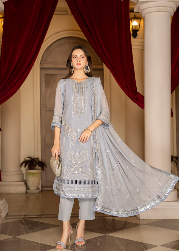 Strawberry | Rimjhim Chiffon Collection | FLS-RJ-008 by Strawberry - Designer Dress - Type: Formal - Available at Sana Yasir - 100% Original