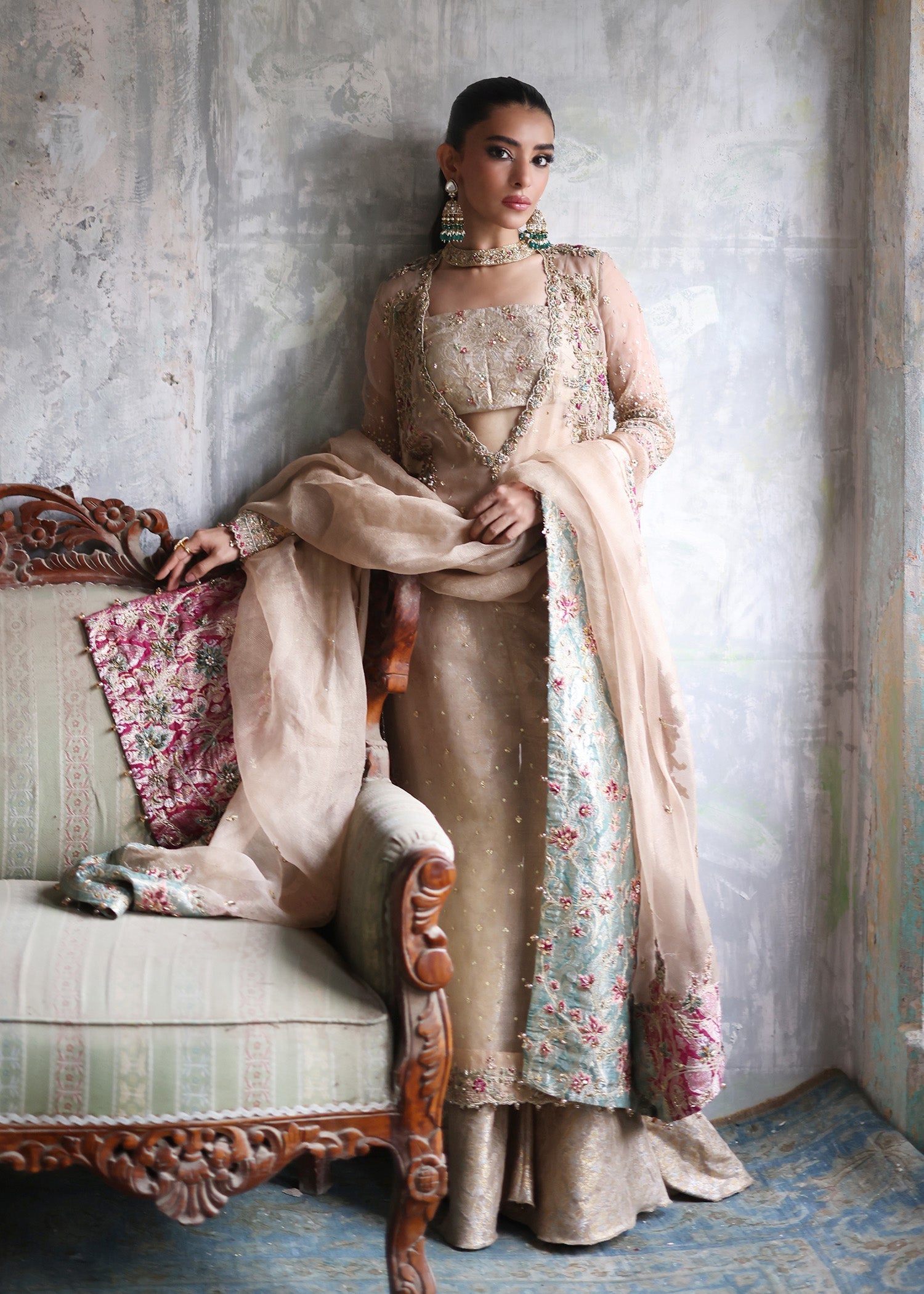 Umsha | Mehfil-e-Rang | Creamy Cashmere by Umsha - Designer Dress - Type: Ladies Clothes - Available at Sana Yasir - 100% Original