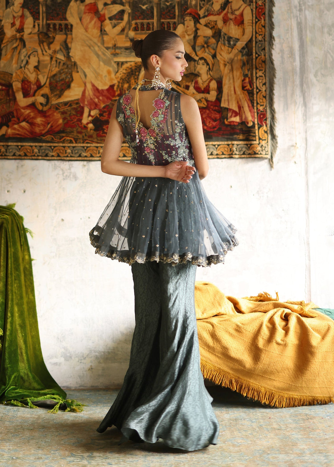 Umsha | Mehfil-e-Rang | Midnight Ash by Umsha - Designer Dress - Type: Ladies Clothes - Available at Sana Yasir - 100% Original