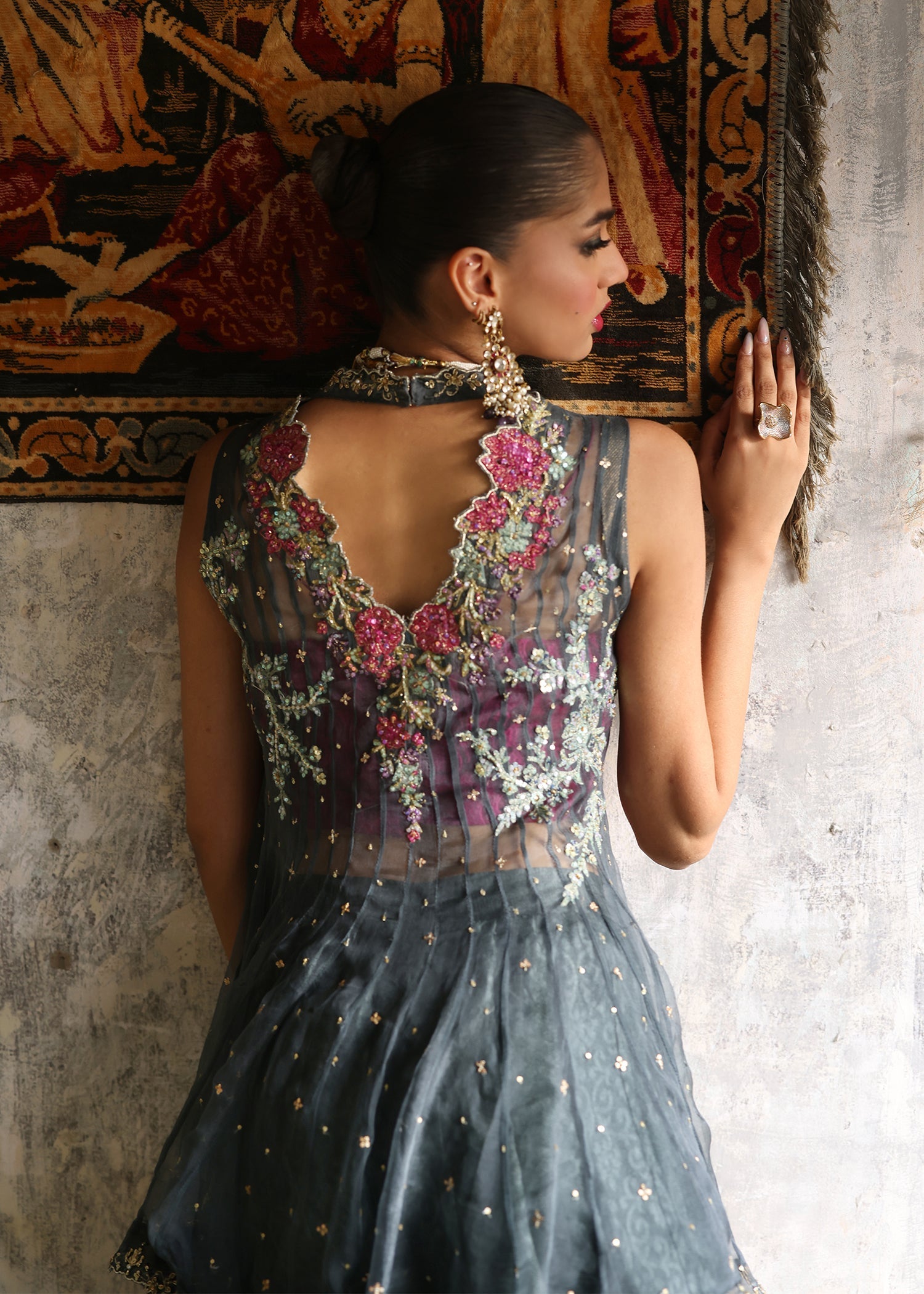 Umsha | Mehfil-e-Rang | Midnight Ash by Umsha - Designer Dress - Type: Ladies Clothes - Available at Sana Yasir - 100% Original