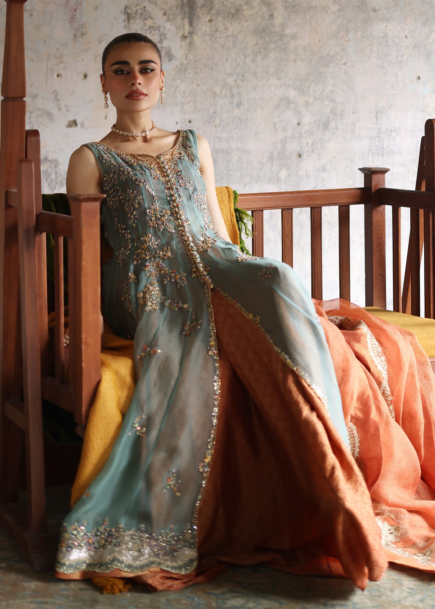 Umsha | Mehfil-e-Rang | Rosy Glow by Umsha - Designer Dress - Type: Ladies Clothes - Available at Sana Yasir - 100% Original