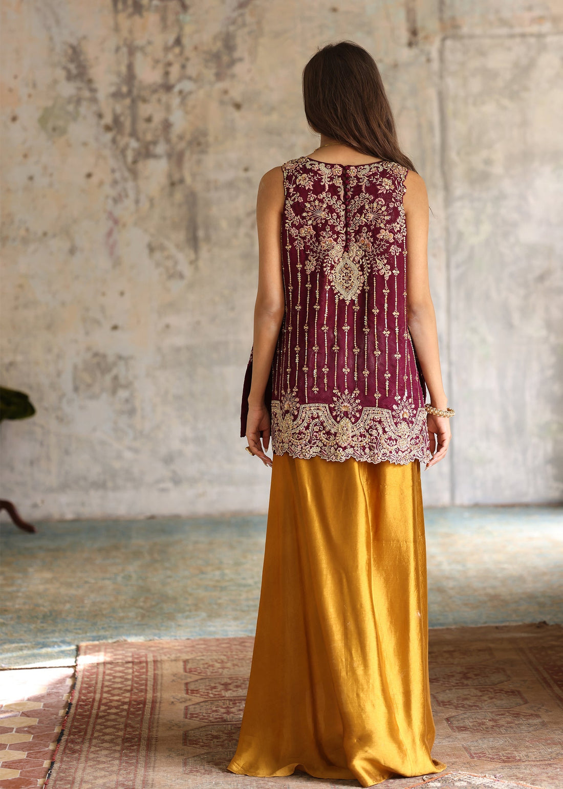 Umsha | Mehfil-e-Rang | Sunset Plum by Umsha - Designer Dress - Type: Ladies Clothes - Available at Sana Yasir - 100% Original