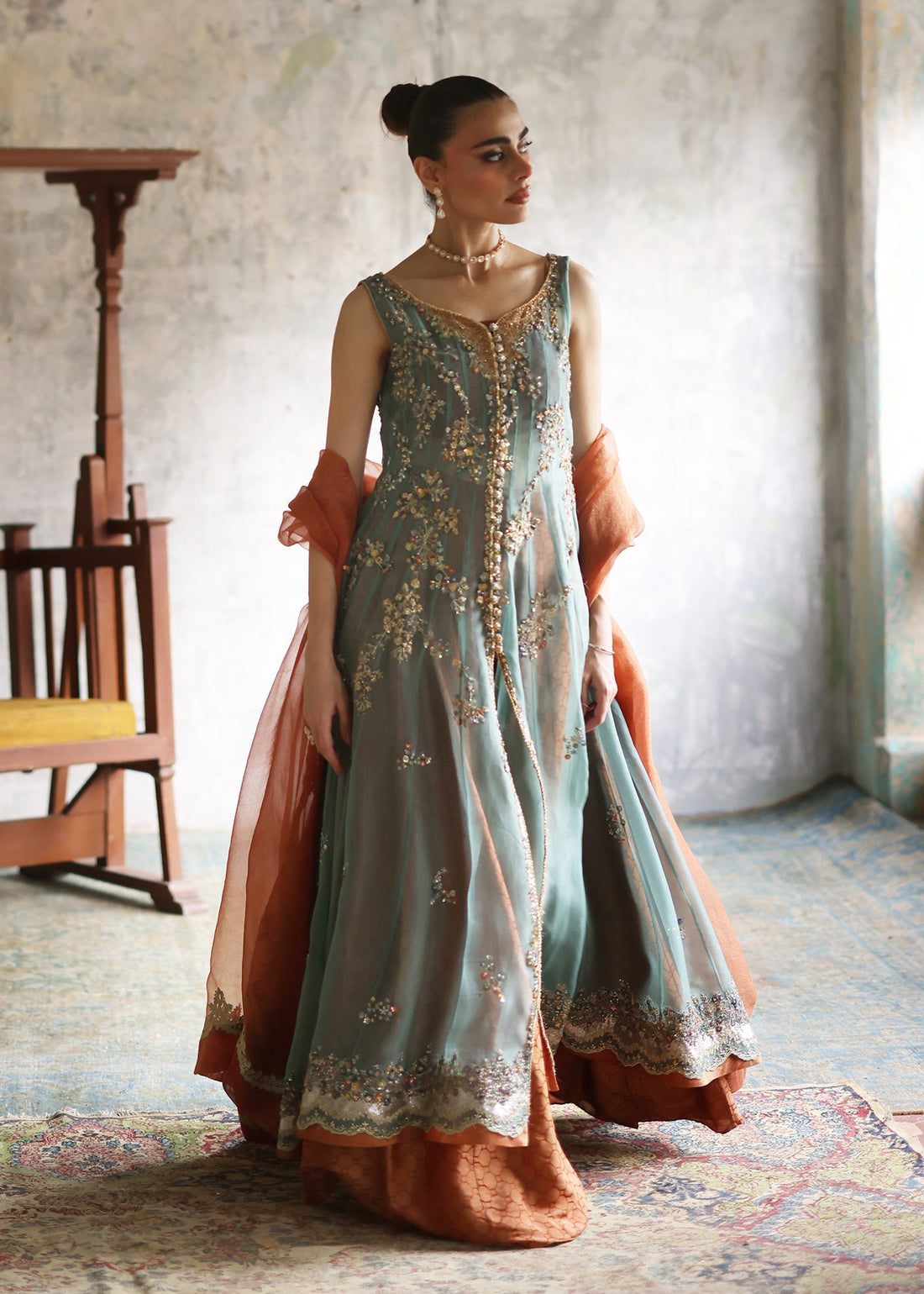 Umsha | Mehfil-e-Rang | Rosy Glow by Umsha - Designer Dress - Type: Ladies Clothes - Available at Sana Yasir - 100% Original