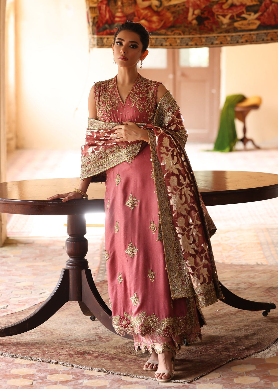 Umsha | Mehfil-e-Rang | Rose Allure by Umsha - Designer Dress - Type: Ladies Clothes - Available at Sana Yasir - 100% Original