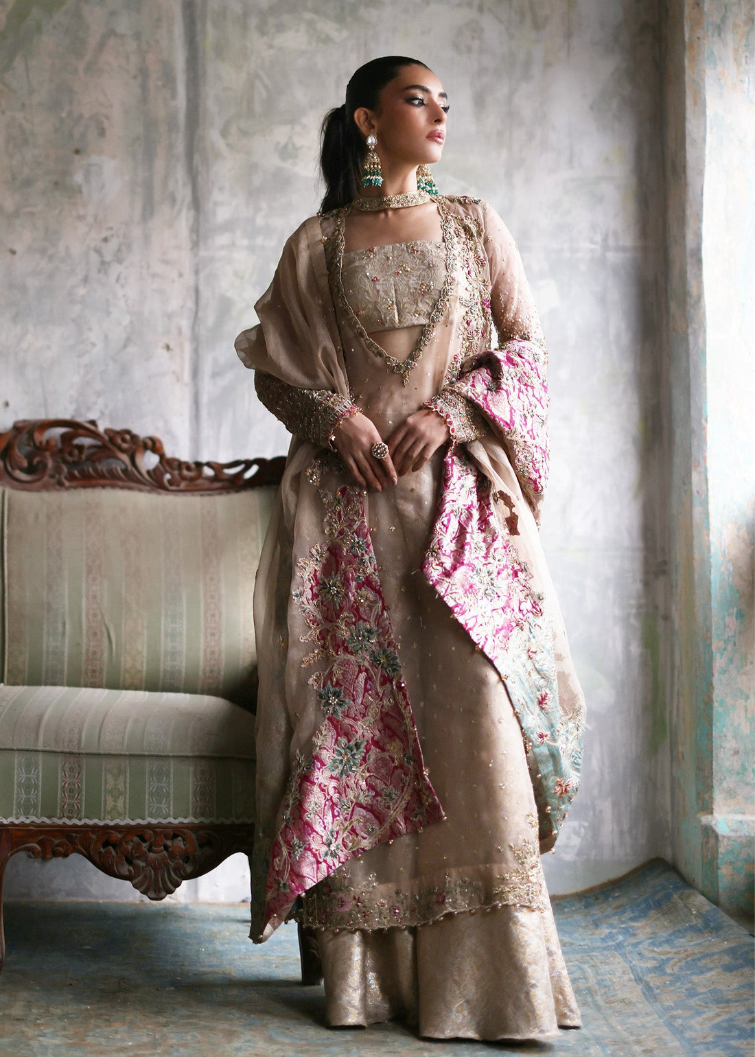 Umsha | Mehfil-e-Rang | Creamy Cashmere by Umsha - Designer Dress - Type: Ladies Clothes - Available at Sana Yasir - 100% Original