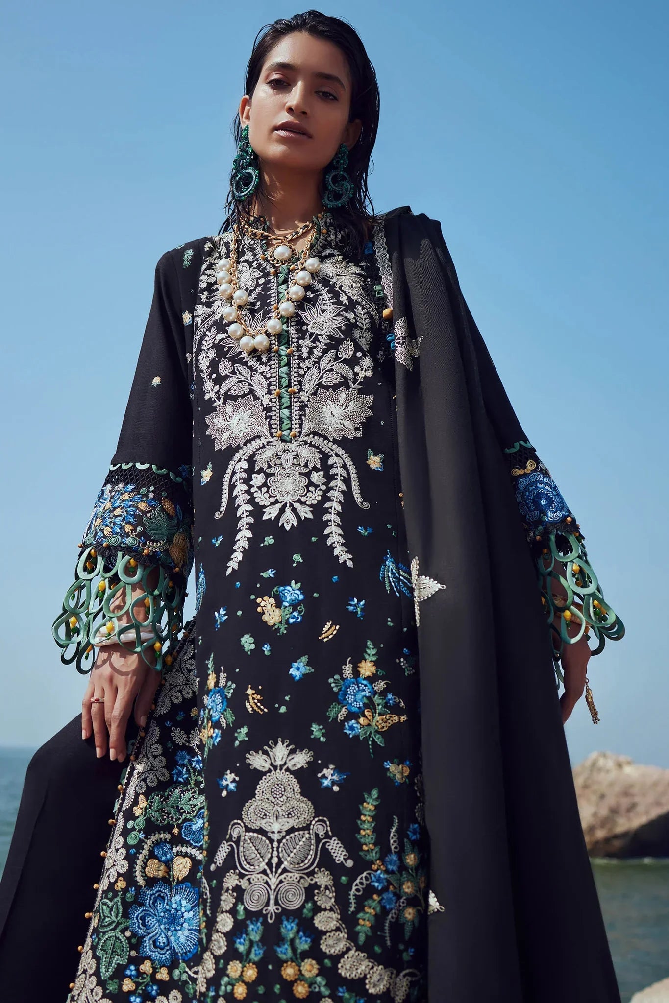 Elan | Winter 23 | AYANNA (EW23-09) by Elan - Designer Dress - Type: Luxury - Available at Sana Yasir - 100% Original