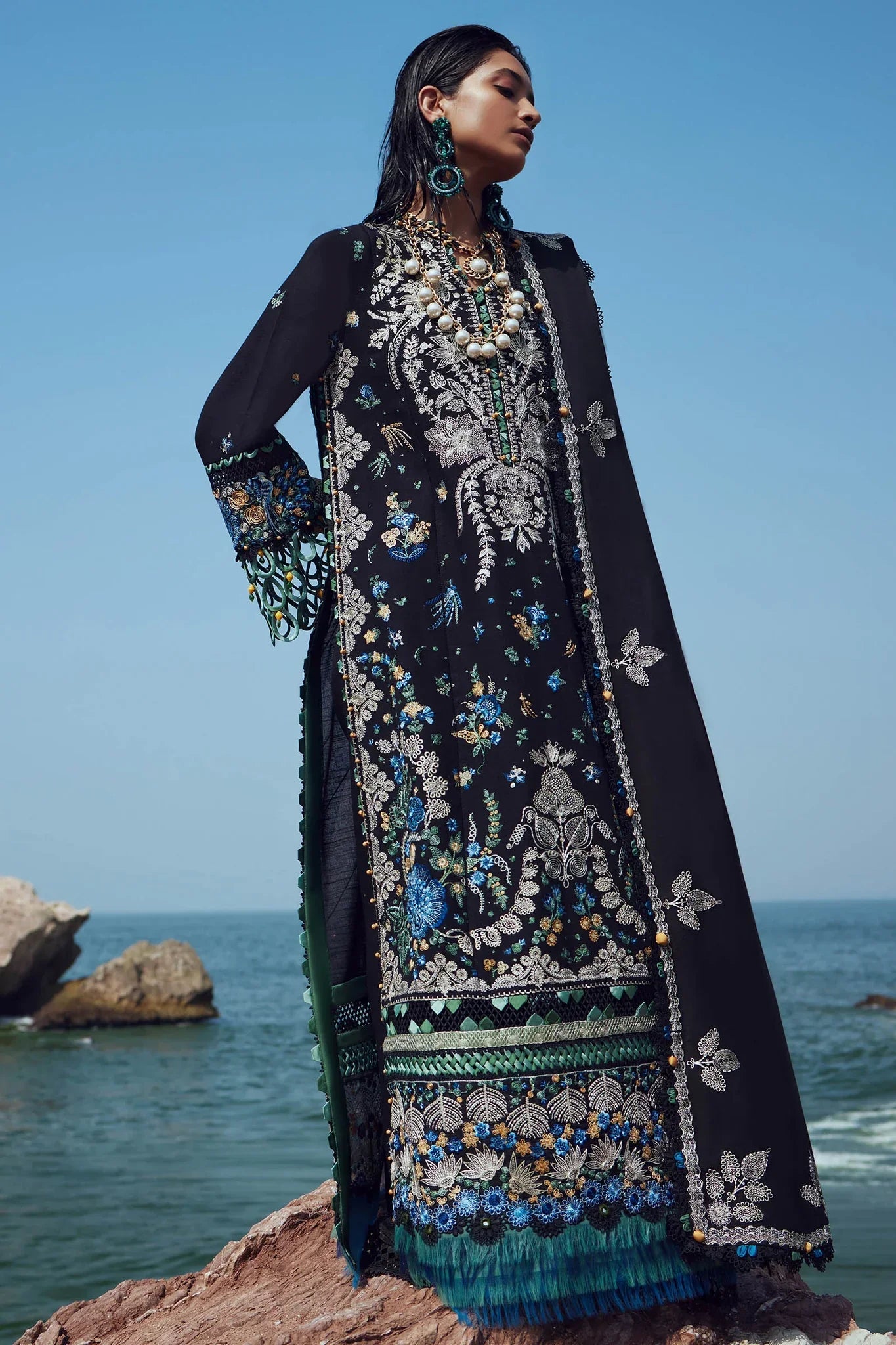 Elan | Winter 23 | AYANNA (EW23-09) by Elan - Designer Dress - Type: Luxury - Available at Sana Yasir - 100% Original