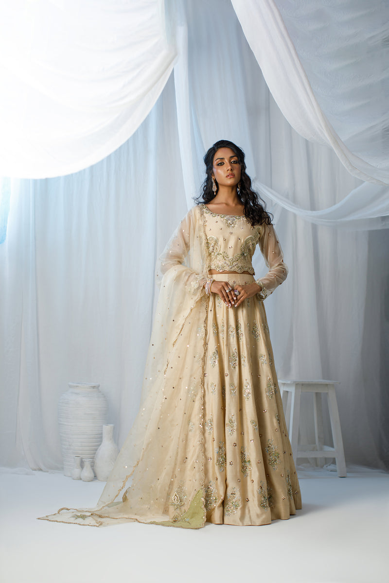 Wahaj M Khan | Zohra Drop 2 Formals | Ivory Zohra LC by Wahaj M.Khan - Designer Dress - Type: Ladies Clothes - Available at Sana Yasir - 100% Original