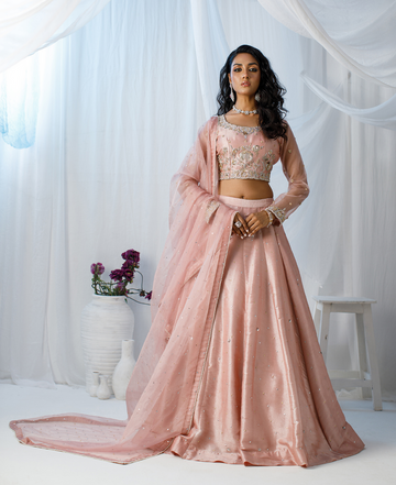 Wahaj M Khan | Zohra Drop 2 Formals | Pink Tissue Zohra LC by Wahaj M.Khan - Designer Dress - Type: Ladies Clothes - Available at Sana Yasir - 100% Original