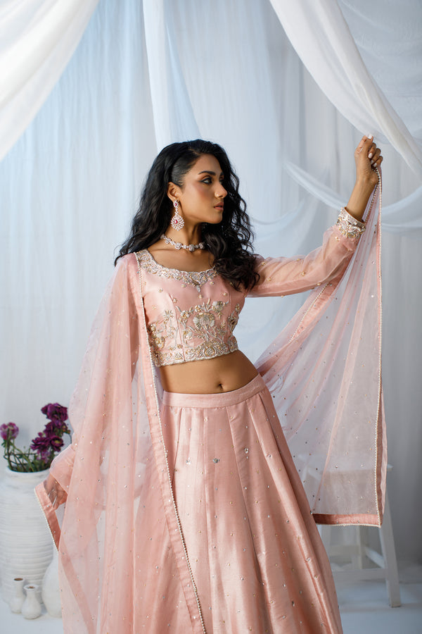 Wahaj M Khan | Zohra Drop 2 Formals | Pink Tissue Zohra LC by Wahaj M.Khan - Designer Dress - Type: Ladies Clothes - Available at Sana Yasir - 100% Original