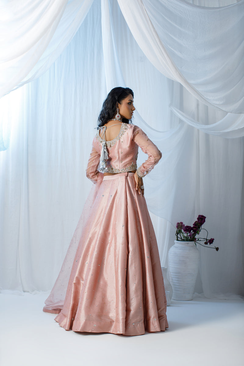 Wahaj M Khan | Zohra Drop 2 Formals | Pink Tissue Zohra LC by Wahaj M.Khan - Designer Dress - Type: Ladies Clothes - Available at Sana Yasir - 100% Original