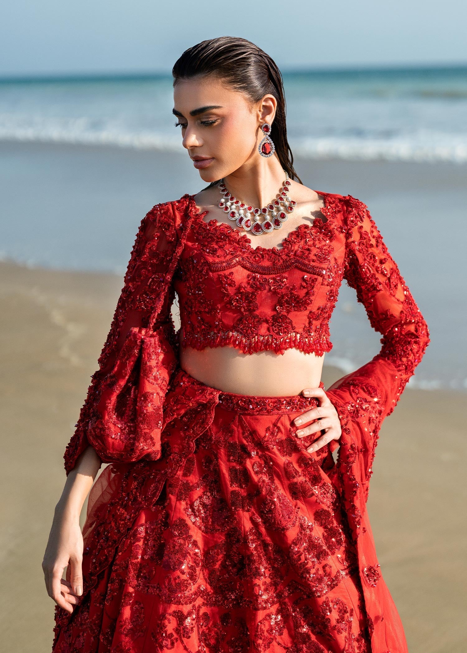 Waqas Shah | Amariage Luxury Formals | Ruby by Waqas Shah - Designer Dress - Type: Ladies Clothes - Available at Sana Yasir - 100% Original