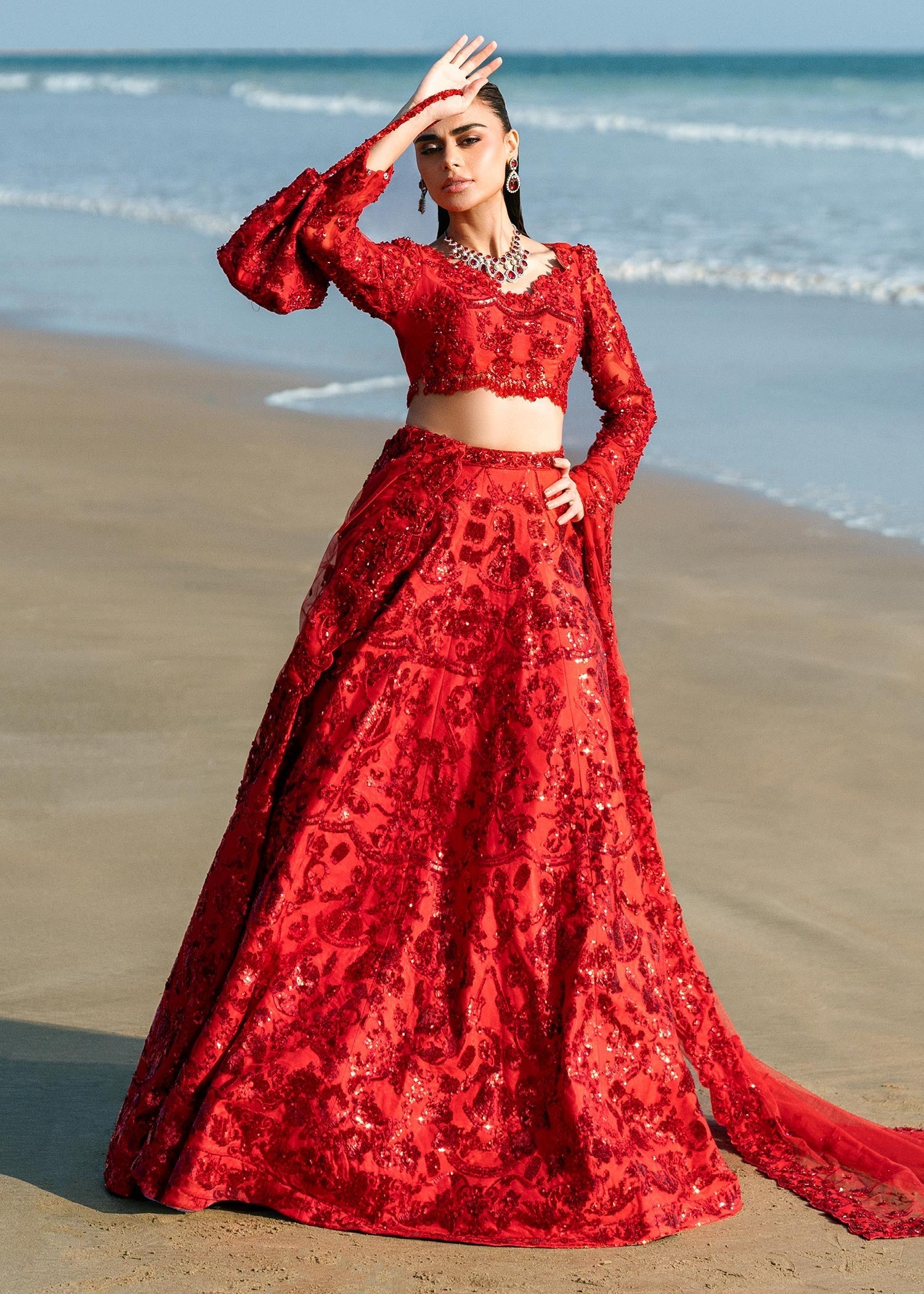 Waqas Shah | Amariage Luxury Formals | Ruby by Waqas Shah - Designer Dress - Type: Ladies Clothes - Available at Sana Yasir - 100% Original