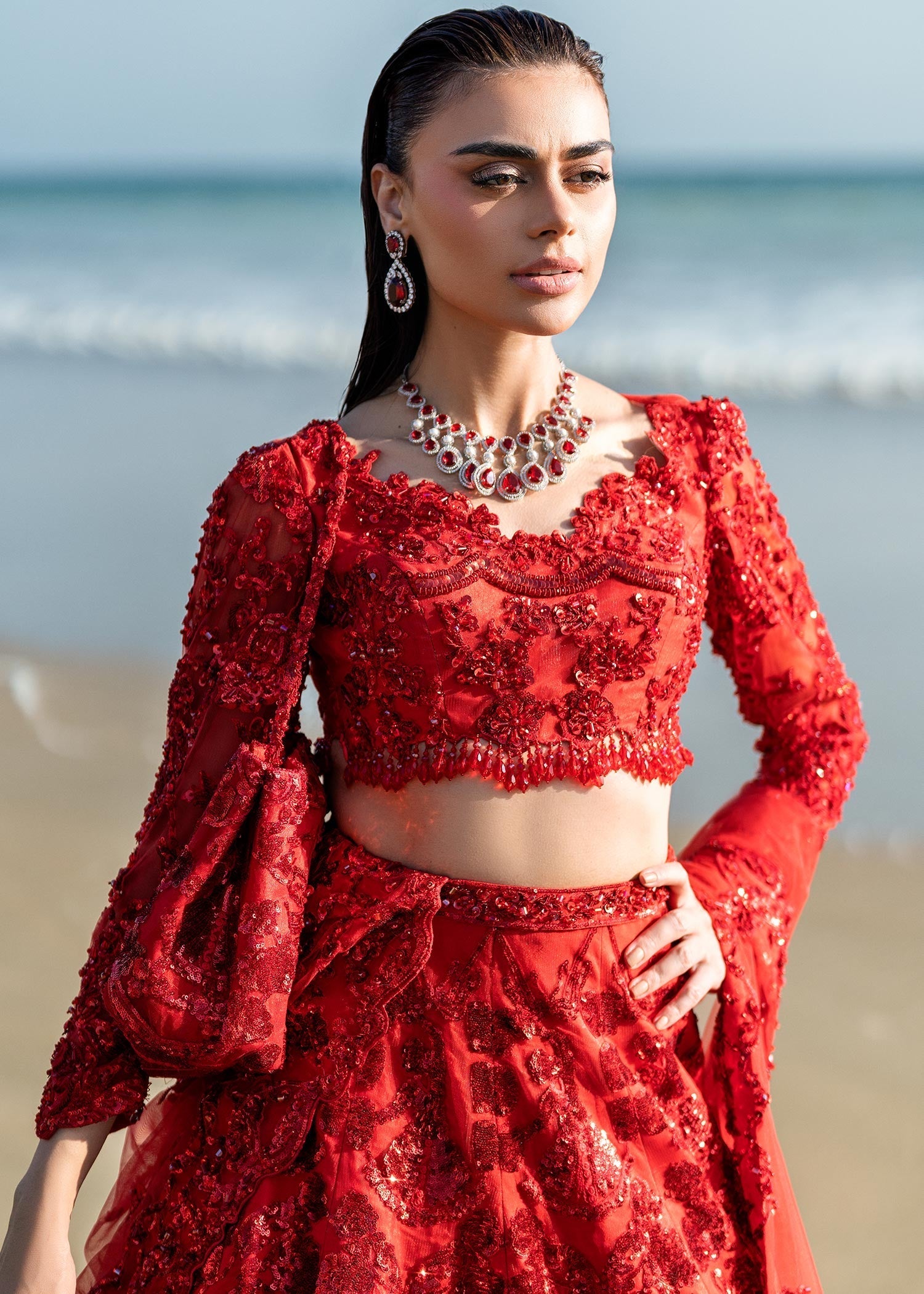 Waqas Shah | Amariage Luxury Formals | Ruby by Waqas Shah - Designer Dress - Type: Ladies Clothes - Available at Sana Yasir - 100% Original