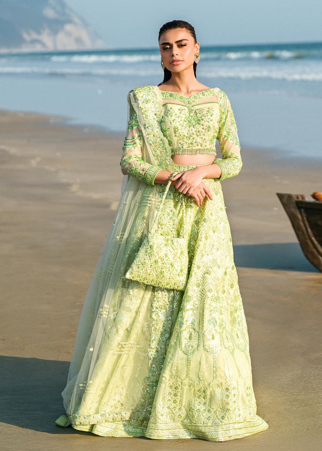 Waqas Shah | Amariage Luxury Formals | Mint Bloom by Waqas Shah - Designer Dress - Type: Ladies Clothes - Available at Sana Yasir - 100% Original
