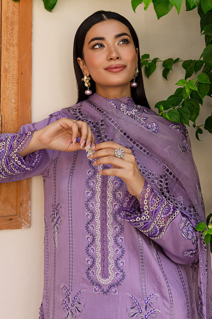 Marjjan | Aangan Embroidered Viscose | PEV-22 A (LAVENDER) by Marjjan - Designer Dress - Type: Ladies Clothes - Available at Sana Yasir - 100% Original