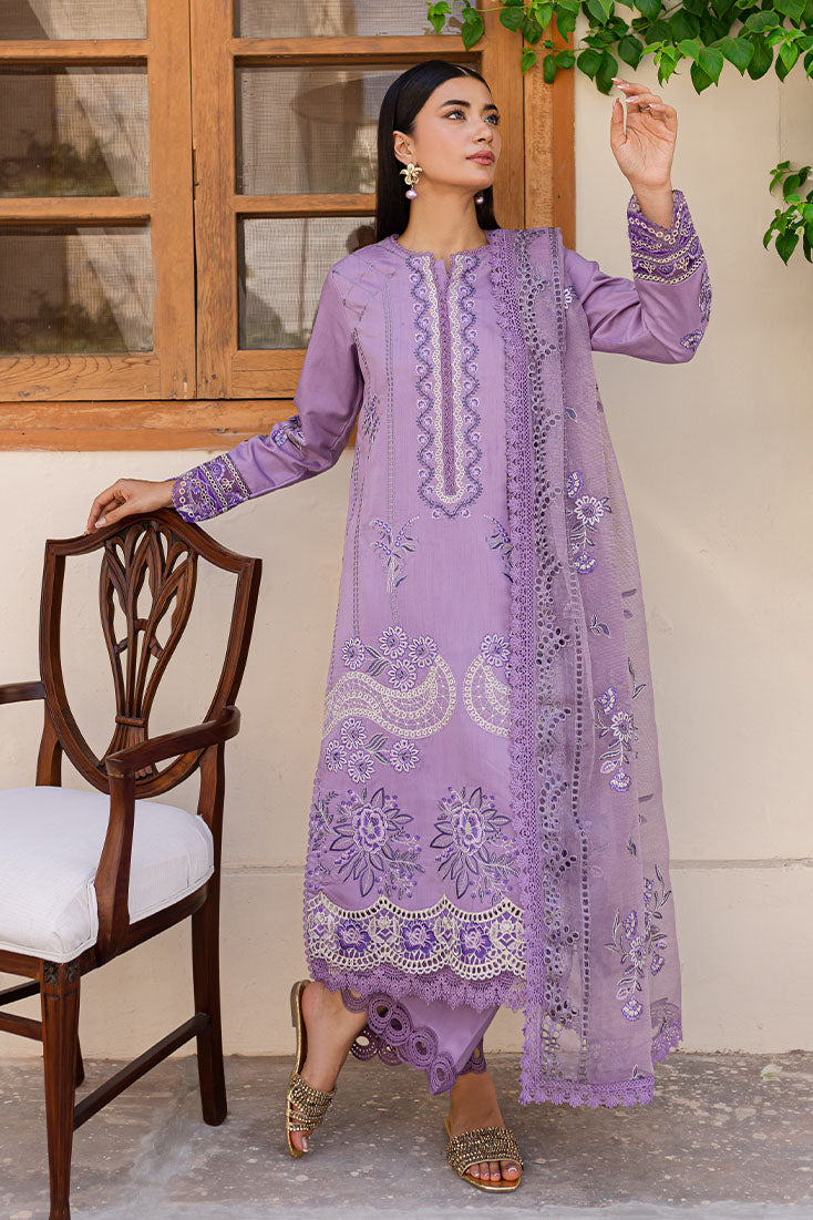 Marjjan | Aangan Embroidered Viscose | PEV-22 A (LAVENDER) by Marjjan - Designer Dress - Type: Ladies Clothes - Available at Sana Yasir - 100% Original