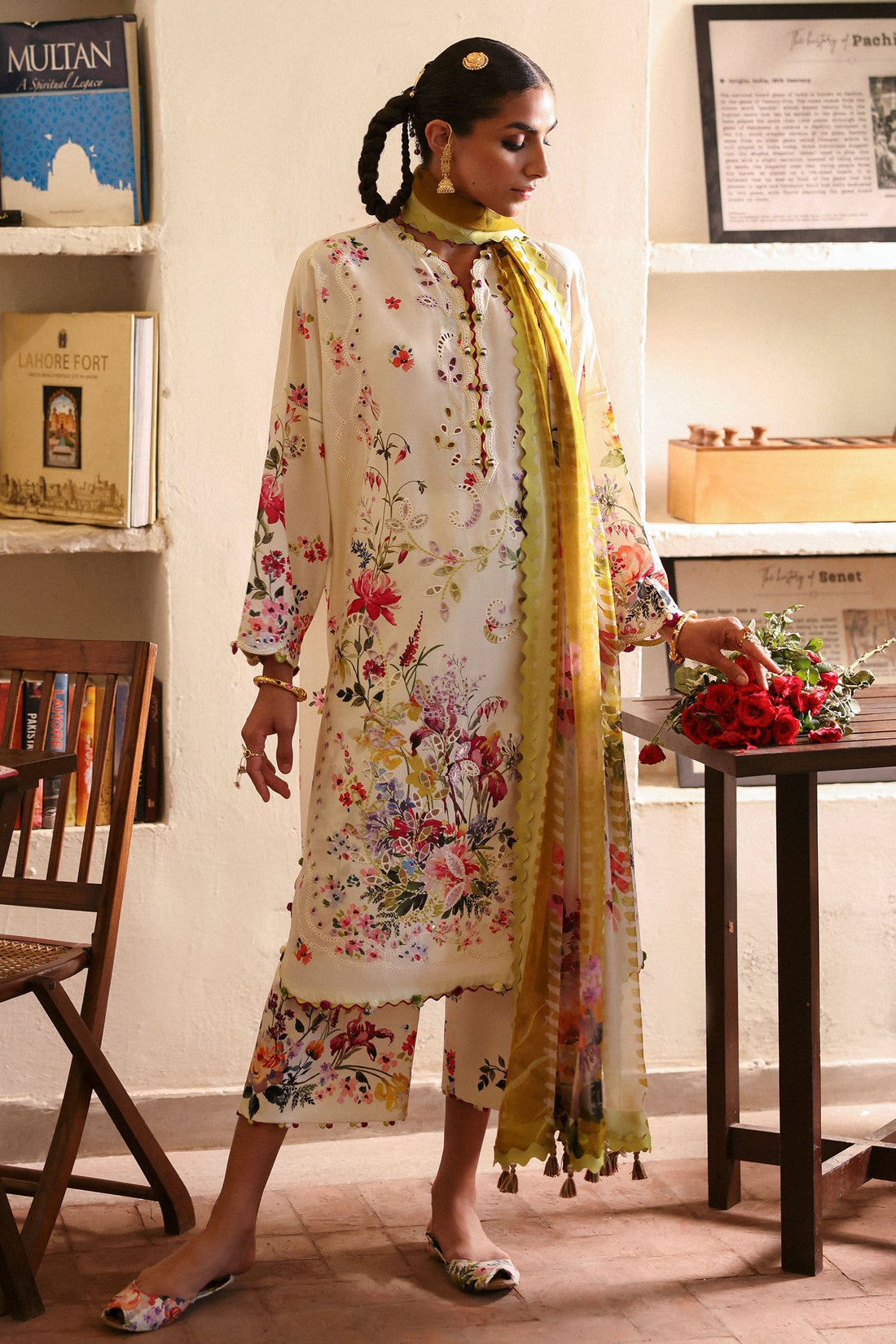 Zaha | Festive Lawn 25 | CHANDNI (ZF-25-10) by zaha - Designer Dress - Type: Ladies Clothes - Available at Sana Yasir - 100% Original