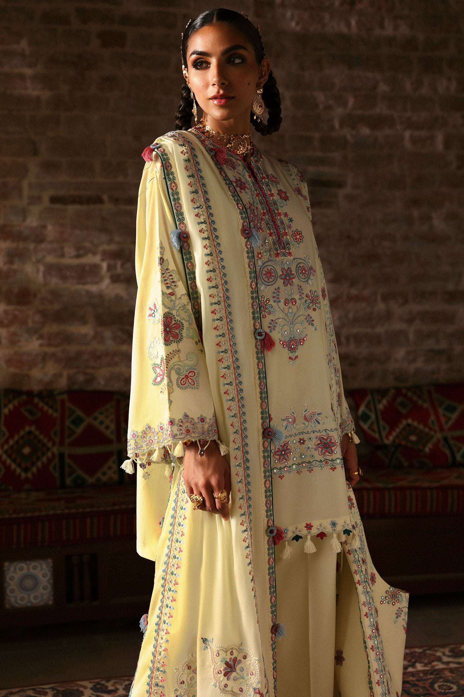 Zaha | Festive Lawn 25 | MEHERBANO (ZF-25-01) by Zaha - Designer Dress - Type: Ladies Clothes - Available at Sana Yasir - 100% Original
