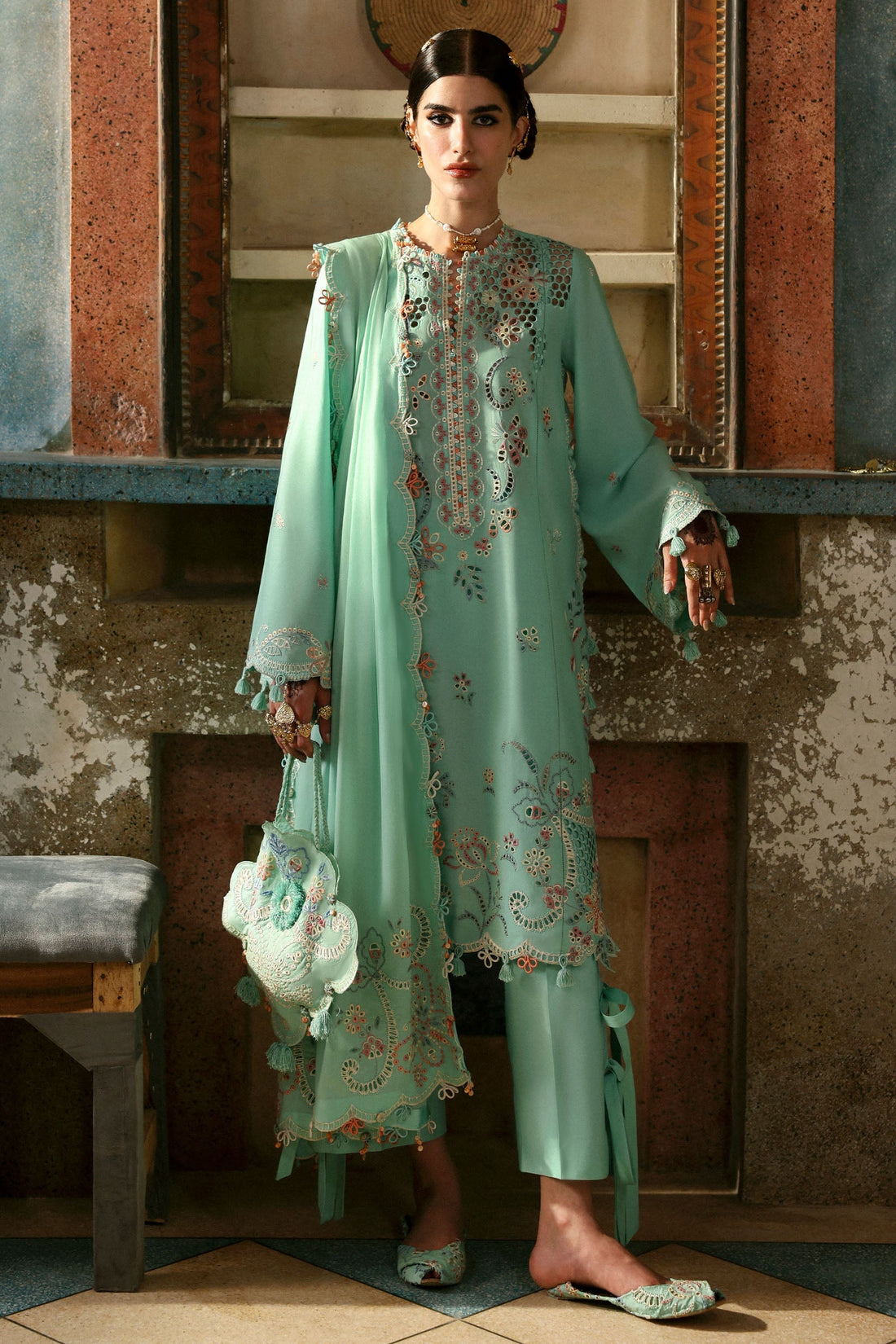 Zaha | Festive Lawn 25 | SEHER (ZF-25-05) by Zaha - Designer Dress - Type: Ladies Clothes - Available at Sana Yasir - 100% Original