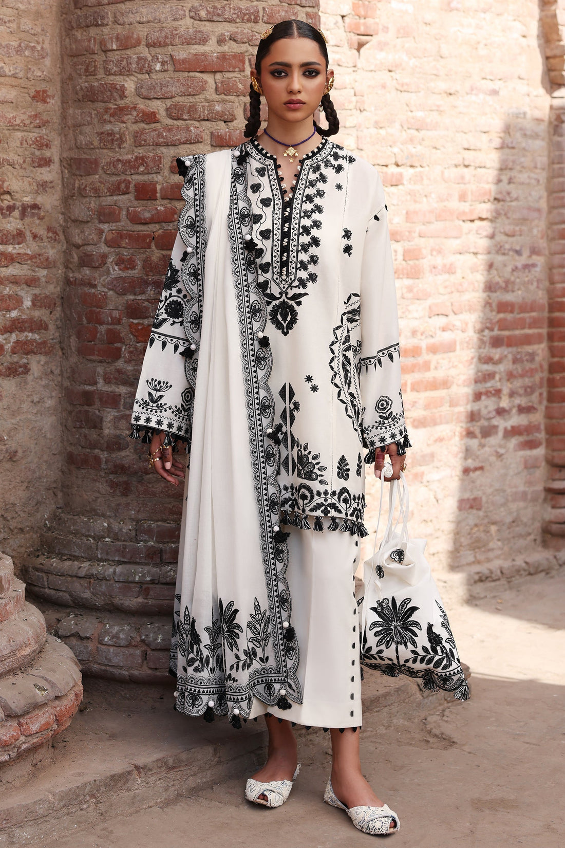 Zaha | Festive Lawn 25 | ZARMINA (ZF-25-08) by Zaha - Designer Dress - Type: Ladies Clothes - Available at Sana Yasir - 100% Original