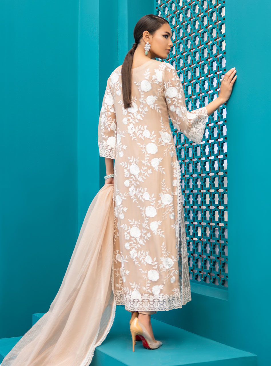 Zainab Chottani | Luxury Pret | BEIGE SHELL by Zainab Chottani - Designer Dress - Type: Ladies Clothes - Available at Sana Yasir - 100% Original