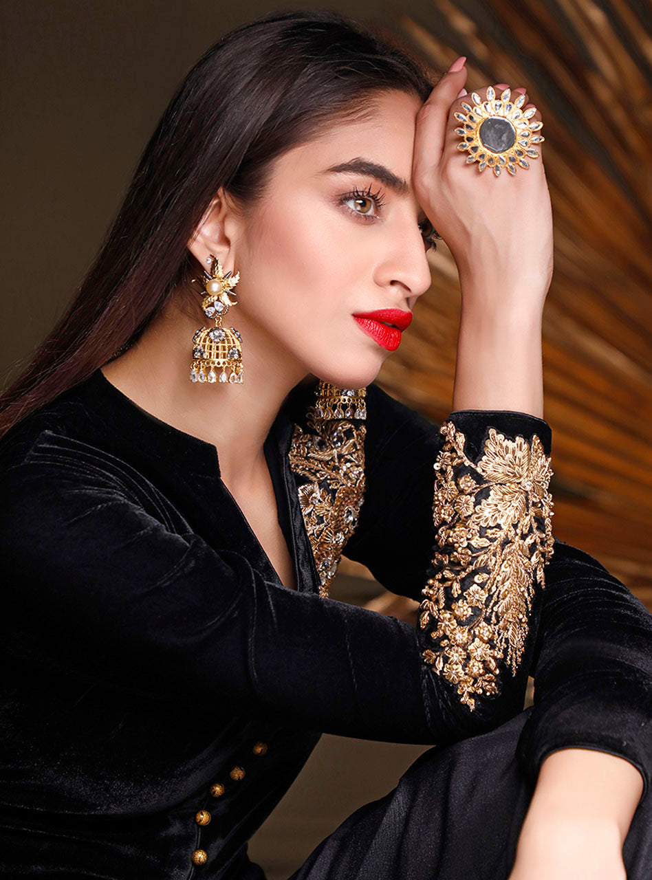Zainab Chottani | Luxury Pret | BLACK SANDSTONE by Zainab Chottani - Designer Dress - Type: Ladies Clothes - Available at Sana Yasir - 100% Original