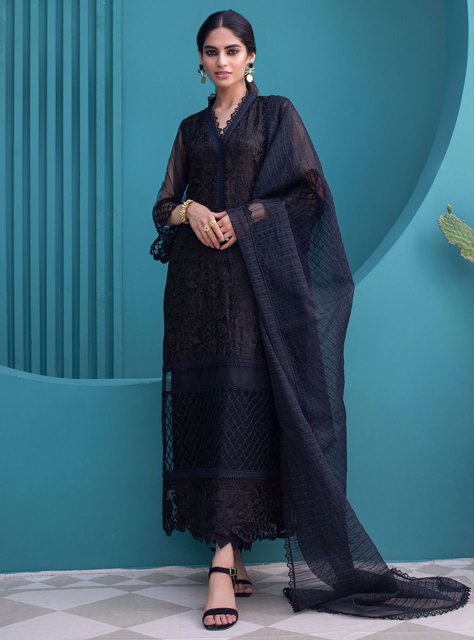 Zainab Chottani | Luxury Pret | BLACK TOURMALINE by Zainab Chottani - Designer Dress - Type: Ladies Clothes - Available at Sana Yasir - 100% Original