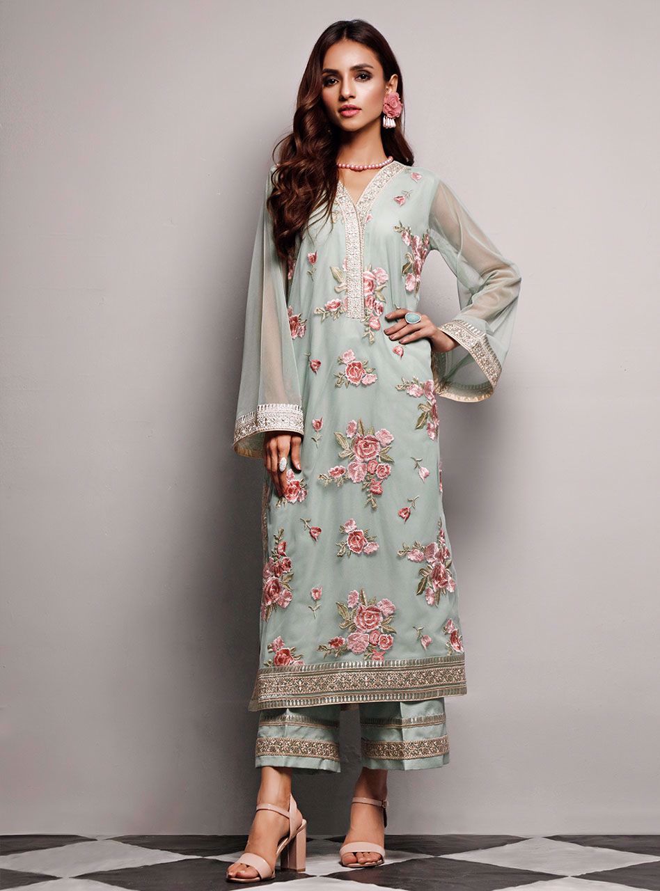 Zainab Chottani | Luxury Pret | CHRYSOLITE ROSE by Zainab Chottani - Designer Dress - Type: Ladies Clothes - Available at Sana Yasir - 100% Original