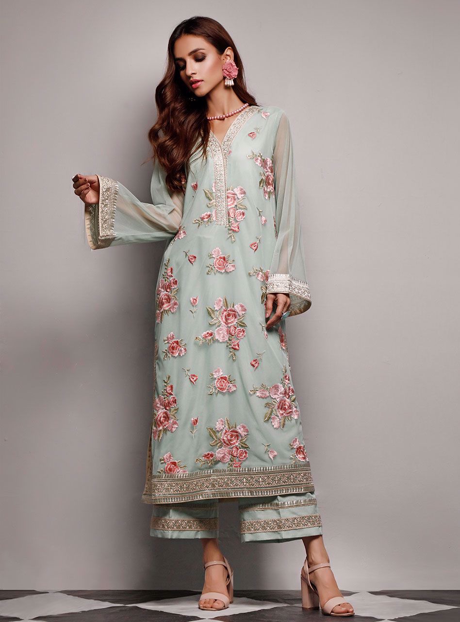 Zainab Chottani | Luxury Pret | CHRYSOLITE ROSE by Zainab Chottani - Designer Dress - Type: Ladies Clothes - Available at Sana Yasir - 100% Original