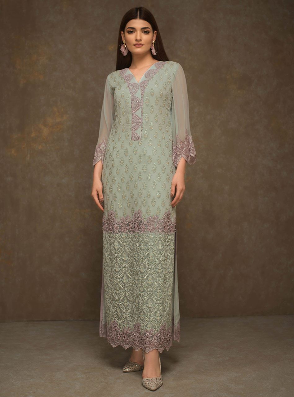 Zainab Chottani | Luxury Pret | CREME DE MINT by Zainab Chottani - Designer Dress - Type: Ladies Clothes - Available at Sana Yasir - 100% Original