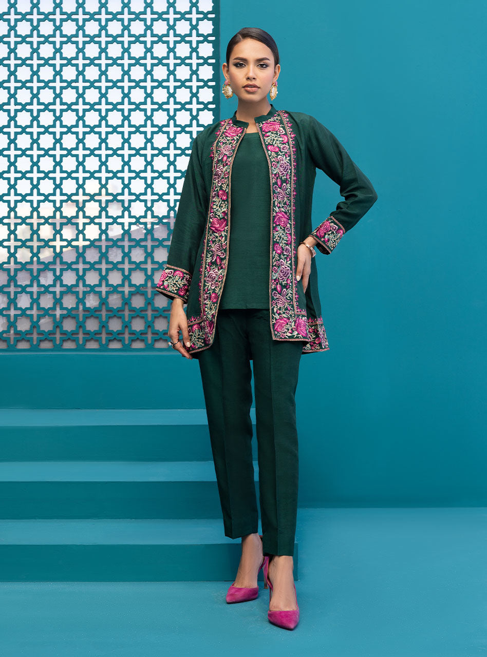 Zainab Chottani | Luxury Pret | CRIMSON GREEN by Zainab Chottani - Designer Dress - Type: Ladies Clothes - Available at Sana Yasir - 100% Original
