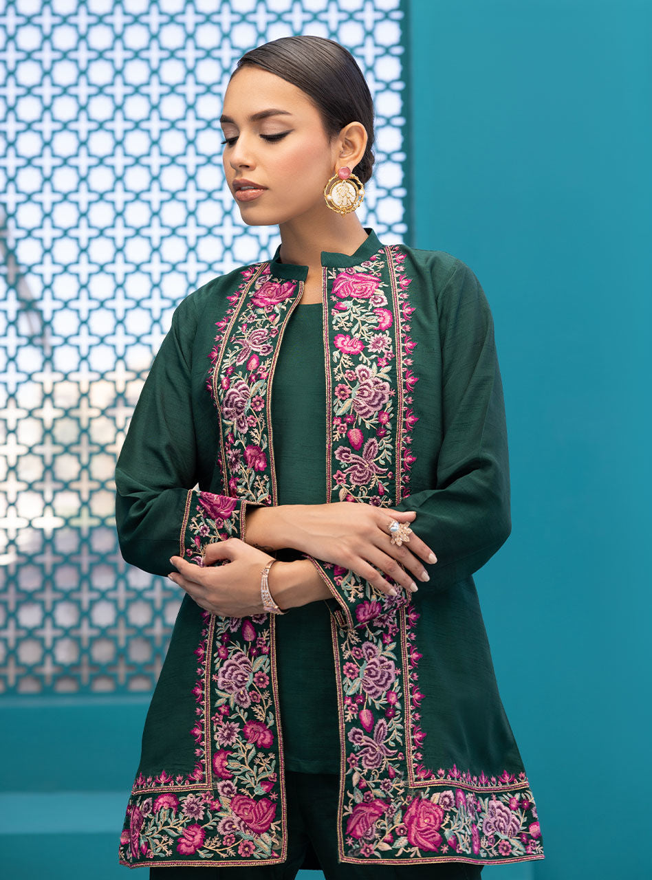 Zainab Chottani | Luxury Pret | CRIMSON GREEN by Zainab Chottani - Designer Dress - Type: Ladies Clothes - Available at Sana Yasir - 100% Original