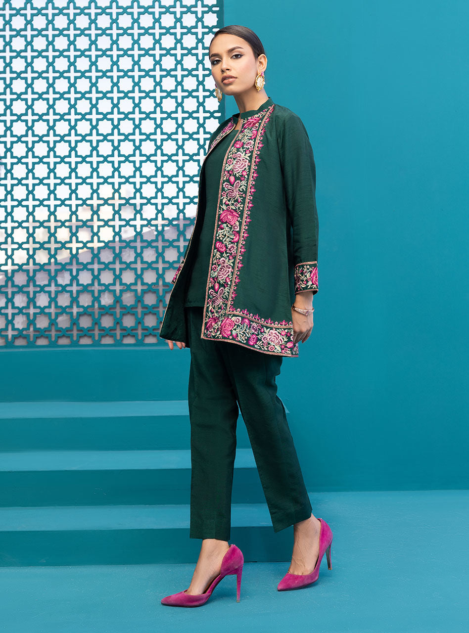 Zainab Chottani | Luxury Pret | CRIMSON GREEN by Zainab Chottani - Designer Dress - Type: Ladies Clothes - Available at Sana Yasir - 100% Original
