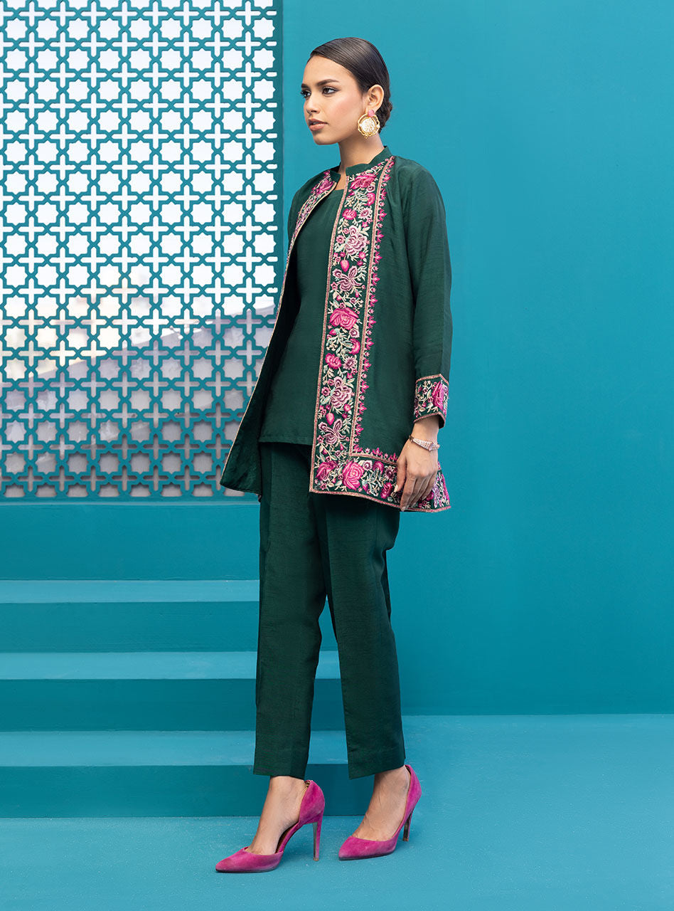 Zainab Chottani | Luxury Pret | CRIMSON GREEN by Zainab Chottani - Designer Dress - Type: Ladies Clothes - Available at Sana Yasir - 100% Original