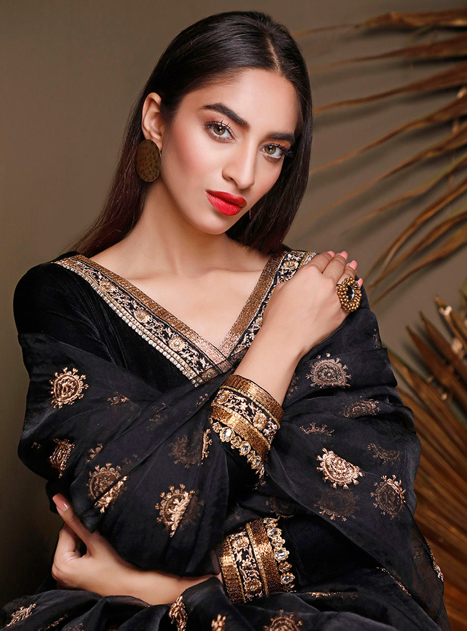 Zainab Chottani | Luxury Pret | EBONY TOPAZ by Zainab Chottani - Designer Dress - Type: Ladies Clothes - Available at Sana Yasir - 100% Original