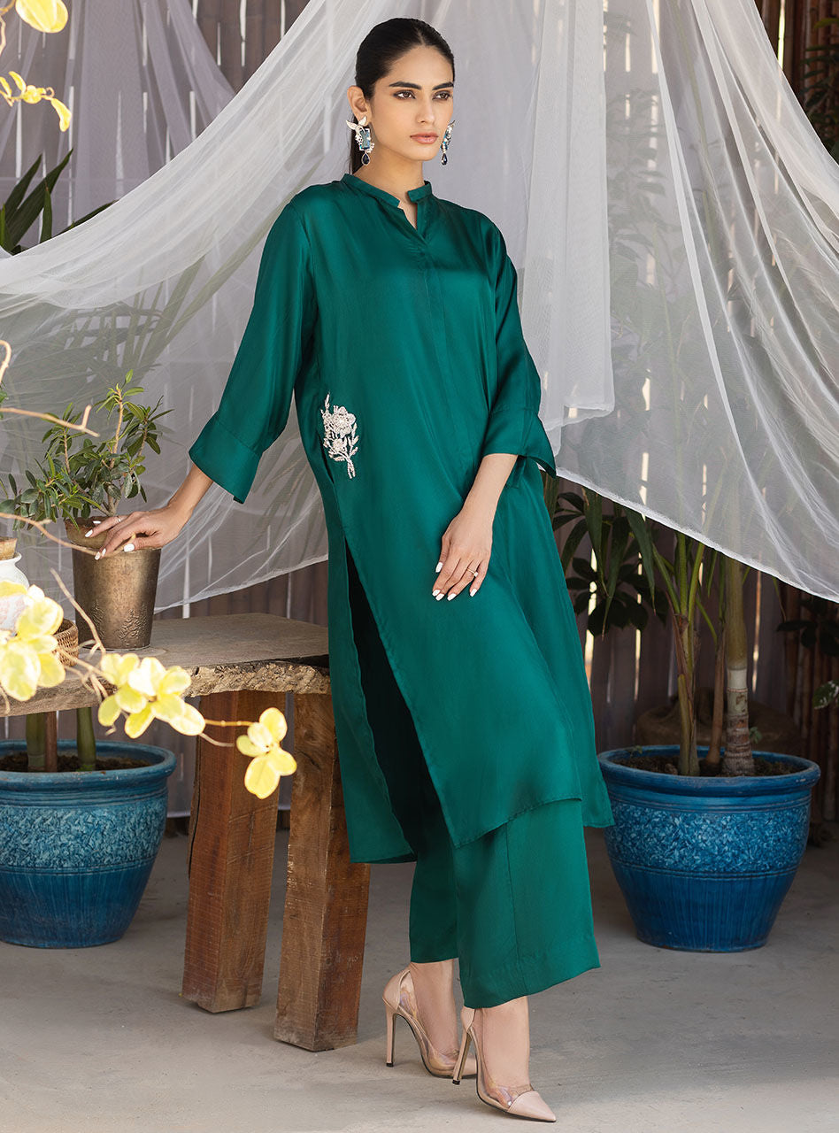 Zainab Chottani | Luxury Pret | EMERALD SAGE by Zainab Chottani - Designer Dress - Type: Ladies Clothes - Available at Sana Yasir - 100% Original