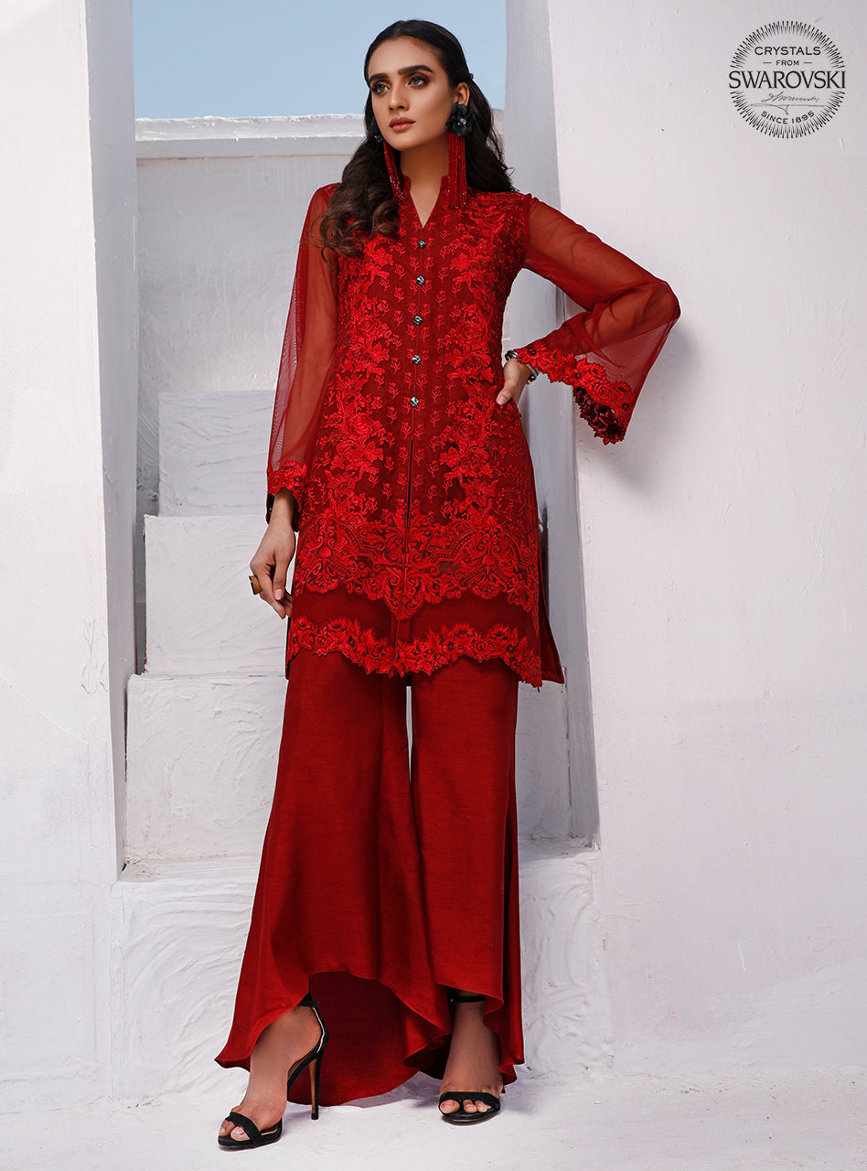 Zainab Chottani | Luxury Pret | FLAME JASPER by Zainab Chottani - Designer Dress - Type: Ladies Clothes - Available at Sana Yasir - 100% Original